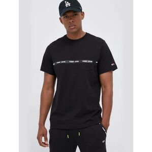 Tommy Jeans pánské černé tričko Branded - XL (BDS)